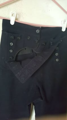 "WOW Vintage 1960s era GENUINE Navy uniform dress pants. 100% navy blue wool, double button fly and lace back. Near perfect condition. Men's size S/Small (waist 29\", outside leg 40\"). FREE SHIPPING" French Navy Sewing Patterns, Vintage Uniform, Outrageous Fashion, Navy Uniform, Menswear Details, Navy Uniforms, Vintage Sailor, Vintage Menswear, Button Pants