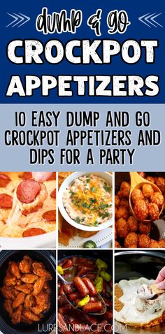 Easy dump and go crockpot appetizers for football games or a party that you can throw together quickly. These are easy to make and perfect for making party food on a budget