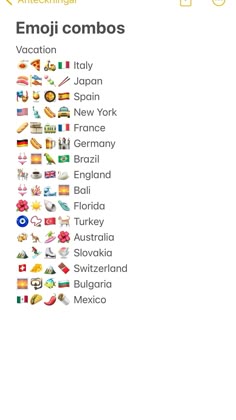 an iphone screen showing the different languages in english and spanish, with pictures on it