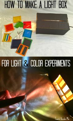 Color And Light Art, Light Theme Preschool, Light And Dark Toddler Activities, Light Preschool Activities, Light Activities For Kids, Light Experiments For Kids, Color Science Experiments, Rainbow Stem, Light Science Experiments