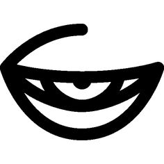 an evil looking black and white logo with the word'eye'in front of it