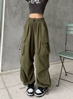 Summer Punk, Pakaian Hipster, Joggers Streetwear, Celana Kargo, Y2k Cargo Pants, Streetwear Cargo Pants, Low Waist Pants, Summer Pants Women, Casual Cargo Pants