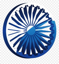 a blue and white logo with the word india in it's center, on top of