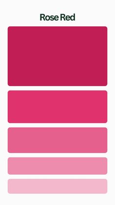 the pink color scheme for rose red