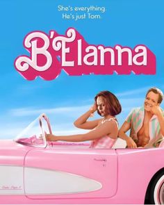 the movie poster for b'llama starring actors and actresss in pink car