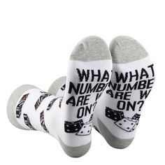 PRICES MAY VARY. 【CRAFTSMANSHIP】 The images and text are sewn on the socks, which are not easy to fade and not easy to break, and have a strong three-dimensional effect. Machine washable. 【SIZE & PACKAGE】: Unisex socks fit men with shoe sizes 6-13 and women with shoe sizes 7 and up. Socks are packaged in a ziplock bag. 【MATERIAL】Made of 80% combed cotton, 17% polyester, 3% elastane, ensuring the socks are soft, comfortable, stretchy and breathable. Do not fade. 【APPLICABLE OCCASIONS】Suitable for Bunco Gift Ideas, Bunco Gifts, Bunco Party, Sock Gift, Heated Socks, Walk To School, Ziplock Bag, Ziplock Bags, Socks For Women