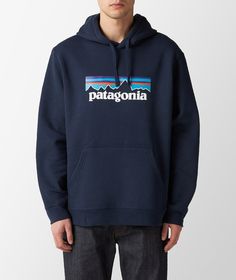 The P-6 Logo Uprisal Hoodie  item  from the brand   Patagonia  which is part of the FA2022 collection , has arrived || is now available at . 6 Logo, A A, Fair Trade, Patagonia, Sweat Shirt, Fall Winter, Ralph Lauren, ? Logo, Blue