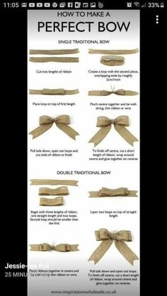 instructions for how to make a perfect bow