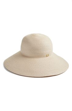 An elegant broad-brim sun hat is woven from airy, lightweight straw for a look that's both graceful and chic. Style Name:Eric Javits 'Hampton' Straw Sun Hat. Style Number: 1022951. Women Eyes, Packable Hat, Straw Sun Hat, Band Fits, Sun Hats For Women, Hat Style, Natural Gold, Professional Dresses, Woven Design