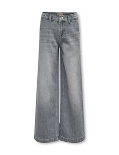 With their classic design and comfy fit, these pure cotton denim jeans from KIDS ONLY are set to become a wardrobe favourite. They're made in a regular fit with an adjustable waistband and a button and zip fastening. The faded wash and wide-leg silhouette create a vintage-inspired look. Clueless Outfits, Celana Jeans, Kids Only, Jean Large, Wide Jeans, Jeans Kids, Beauty And Fashion, Grey Jeans, Grey Denim