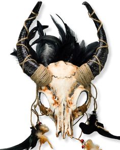 PRICES MAY VARY. The Original Ram Horns Animal Skull Headwear by Beyond Masquerade 100% Brand New. Worn as a headpiece with a harness strap included. Premium Resin Craftsmanship: Made from high-quality resin, these masks are durable yet lightweight, ensuring comfort during wear. The fine details and smooth finish capture the essence of both comedy and tragedy, making them ideal for theatrical performances, parties, or themed events. Perfect Fit for Teens and Adults: Designed to fit most teens an Demonic Goat, Horns Cosplay, Antelope Skull, Cosplay Horns, Costume Masquerade, Paper Mache Mask, Devil Mask, Goat Horns, Deer Horns