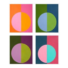 four squares with different colors in them