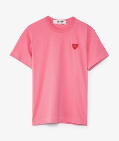 The Red Heart T-Shirt model   by  Comme des Garçons Play  which is part of the SU2022  season, has arrived || is now available at . Comme Des Garcons T Shirt, T Shirt Model, Heart T Shirt, Comme Des Garcons Play, Shirt Model, Pocket Tshirt, Color Rosa, Comme Des Garcons, Red Heart