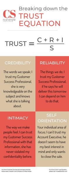 an info sheet describing the benefits of trust