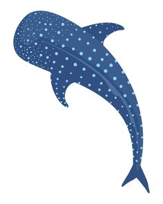 a blue dolphin with white dots on it's body