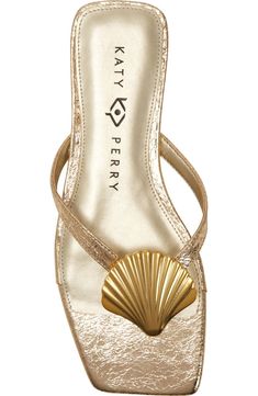 Katy Perry The Camie Shell Flip Flop (Women) | Nordstrom Pisces Aura, Mermaid Shoes, Cute Flip Flops, Early 20s, Vacation Shoes, Latest Sandal, Slouch Socks, Coastal Granddaughter, Sandals Beach