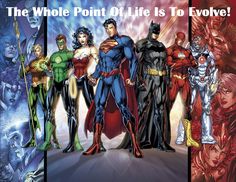 the dc comics characters are lined up in front of an image of supermans and wonder twins