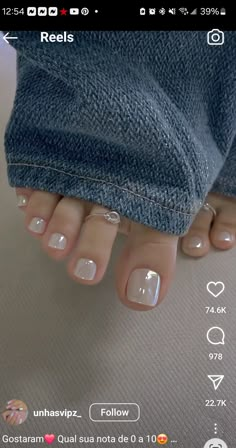 Unghie Sfumate, Milky Nails, Hello Nails, Fancy Nails, Chic Nails, Mani Pedi, Nails Inspo