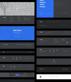 the website layout is designed to look like it has been created in black and blue