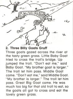 a page from the book, three billy goats