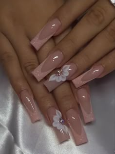 Ombre Acrylic Nails, French Tip Acrylic Nails, Classy Acrylic Nails, Short Square Acrylic Nails, Long Acrylic Nails Coffin, Acrylic Nails Coffin Pink, Long Square Acrylic Nails