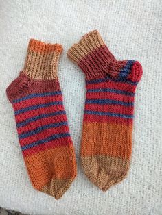 Hand knitted socks, adult M size Casual Knitted Socks, One Size, Casual Knitted Socks One Size, Casual Hand Knitted Socks, Casual Multicolor Knitted Socks, Hand Knit Socks, Knitted Socks, Boot Cuffs, Striped Socks, Boot Socks