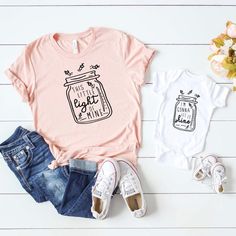 Mommy Daughter Outfits, Mother Daughter Matching Outfits, Mother Daughter Outfits, Let It Shine, Daughters Shirt