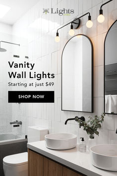 the vanity lights are starting at just $ 949 and they're on sale now