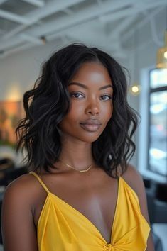 Hairstyle African, Dark Hair Dye, Trendy Bob Hairstyles, Black Hair Dye, Corte Bob, American Hairstyles, New Hairstyle, African American Hairstyles, African Hairstyles