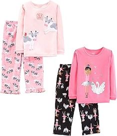 Pajama Set Cotton, Long Sleeve Cotton Tops, Fleece Pajama Pants, Black Ballerina, Fleece Pajamas, Cotton Pyjamas, Fleece Pants