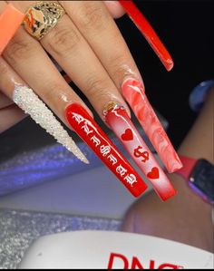 Acrylic Nail Winter, Extendo Nails, Nail Design Acrylic, French Nails Glitter, Nail Cam, Nail Art Red, Fly Nails, Nail Winter, Nail Fall