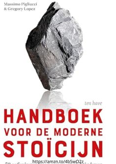 a rock with the words handboek vor de moderne stoicn