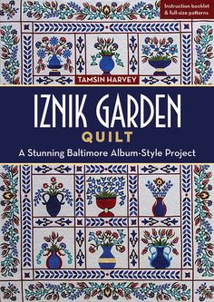 the book cover for zinnk garden quilt