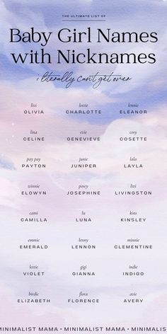 baby girl names with nicknames on the cover of their album, which is also available