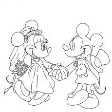 two cartoon characters shaking hands with each other in front of a white background that has the words mickey and minnie on it