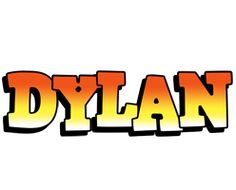 the word dylan written in orange and yellow