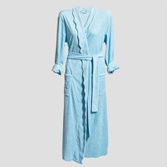 French Terry Long Robe - XXL / Robin's Egg / Embroidery | Weezie Luxury Towels & Robes Egg Embroidery, Party Prep, Terry Robe, Beach Shop, Luxury Towels, Lazy Sunday, Robins Egg, Womens Robes, Tres Chic