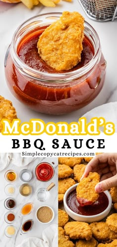 the recipe for mcdonald's bbq sauce is in a jar, and then it has