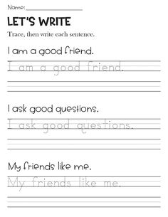 Handwriting Practice Sentences, Fun Sheets, Teacher Aesthetic, Homeschool Lessons, Handwriting Practice Worksheets, Spelling And Handwriting, Printing Practice, Child Education, Free Kindergarten Worksheets