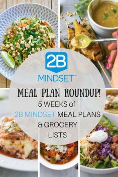 the meal plan roundup includes several different meals