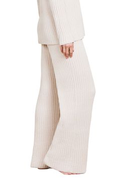 With a drapey wide-leg fit and signature CozyChic softness, these dimensional wave-ribbed lounge pants will become your day-to-night essential. 29 1/2" inseam; 11" leg opening; 11" front rise; 14" back rise (size Medium) Elastic waist 71% nylon, 29% viscose Machine wash, tumble dry Imported Chic Wide Leg Pants With Ribbed Waistband For Fall, Solid Wide Leg Ribbed Pants, Solid Ribbed Wide Leg Pants, Solid Color Ribbed Wide-leg Pants, Wide Leg Bottoms With Soft Texture For Fall, Ribbed Wide Leg Pants For Fall, Stretch Ribbed Wide Leg Pants, Fall Ribbed Wide-leg Bottoms, Solid Color Ribbed Wide Leg Pants