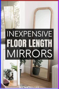 an advertisement for floor length mirrors with the words, expensive floor length mirrors