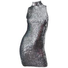 1960s Hattie Carnegie Silver Sequined Open Back Mod Vintage 60s Mini Dress For Sale at 1stDibs | 1960s sequin dress, silver 60s dress, 60's sequin dresses Metallic Sequin Club Dress, Metallic Sequin Mini Dress For Club, Metallic Fitted Sequin Dress For Club, Metallic Mini-length Disco Sequin Dress, Metallic Mini Length Disco Sequin Dress, Metallic Mini Sequin Dress For Disco, Metallic Mini Sequin Disco Dress, Metallic Sleeveless Sequin Disco Dress, Metallic Fitted Sequin Mini Dress