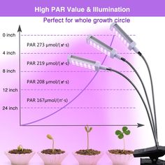 the diagram shows how high par value and illumination can be used to grow plants