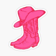 Millions of unique designs by independent artists. Find your thing. Valentines Day Post, Fashion Major, Cowboy Shoes, Love Pink Wallpaper, Phone Stickers, Scrapbook Stickers Printable, Designer Boots, Scrapbook Stickers, Cowgirl Boots