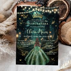 this is an image of a quinceauera birthday party with fairy lights and a princess