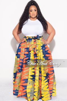 Cotton% 100 High Waist Maxi Skirt, Yellow Design, High Waisted Maxi Skirt, Final Sale, Royal Blue, Maxi Skirt, High Waist, Print Design, Street Wear