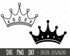 the svg file is shown with a crown on it