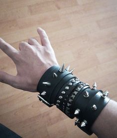 Metal Head Bracelets, Metal Punk Aesthetic, Metalhead Bracelets, Metalhead Accessories, Metalhead Jewelry, Emo Bracelets, Punk Bracelets, Metal Fits, Punk Style Outfits