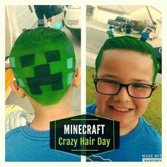 MINECRAFT Crazy Hair Day- Adam Crazy Hat, Crazy Hat Day, Funky Hair, Hat Day, Crazy Hats